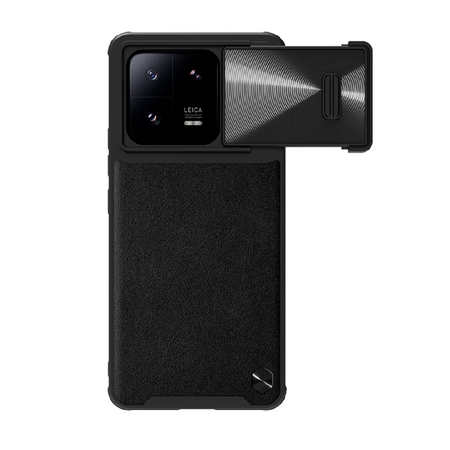 противоударная кожаная накладка с защитой камеры nillkin camshield leather case для xiaomi 13 pro черная