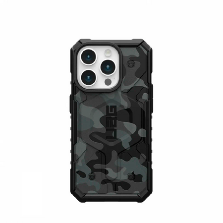 противоударная пластиковая накладка uag pathfinder magsafe для iphone 15 pro темный комуфляж