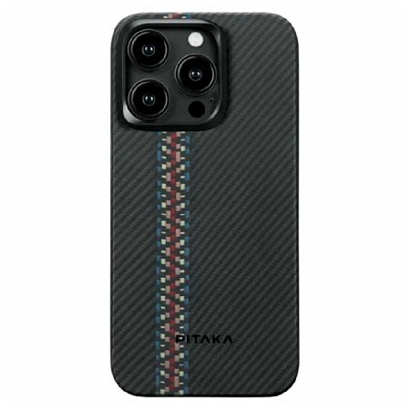 кевларовая накладка pitaka fusion weaving magez case 4 для iphone 15 pro max (6.1")