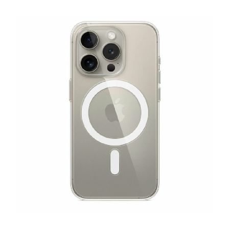 пластиковая накладка clear case magsafe для iphone 15 pro прозрачная