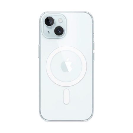 противоударная накладка clear case с magsafe для apple iphone 15 прозрачная m1