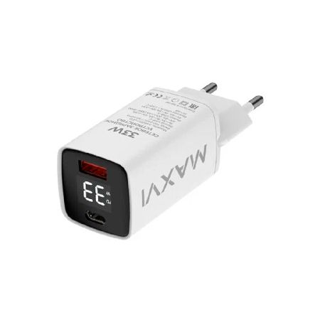 сетевое зарядное устройство maxvi a402pd led белый
