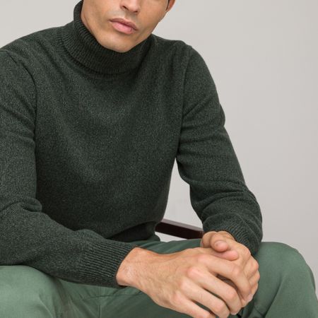 пуловер с высоким воротником signature из овечьей шерсти 3xl зеленый