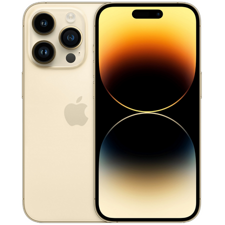 мобильный телефон apple iphone 14 pro 256gb dual: nano sim + esim gold (золотой) новый