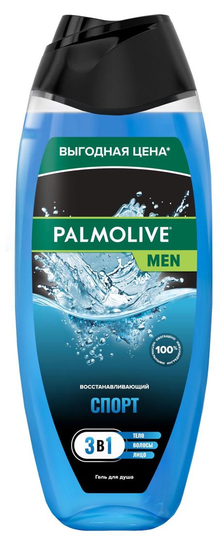 гель для душа palmolive men спорт восстанавливающий 3 в 1 для тела лица и волос