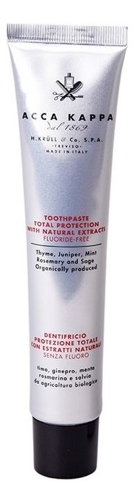 защитная зубная паста без содержания фтора toothpaste total protection with natural extracts fluoride-free 100мл
