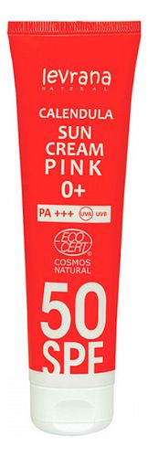 солнцезащитный крем для лица и тела с гидролатом календулы calendula sun cream pink 0+ 100мл: крем spf50+