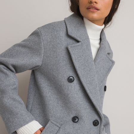 пальто signature смешанный шерстяной драп 40 (fr) - 46 (rus) серый