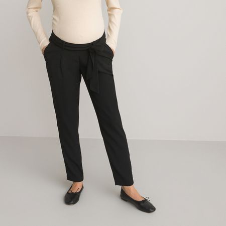 брюки для периода беременности прямые с ремешком 44 (fr) - 50 (rus) черный