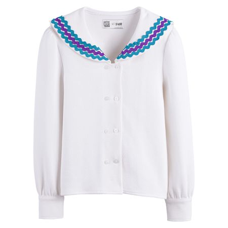 блузка с длинными рукавами 44 (fr) - 50 (rus) белый