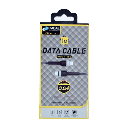кабель type-c-type-c cabal premium cp-dcb-1321 3a черный