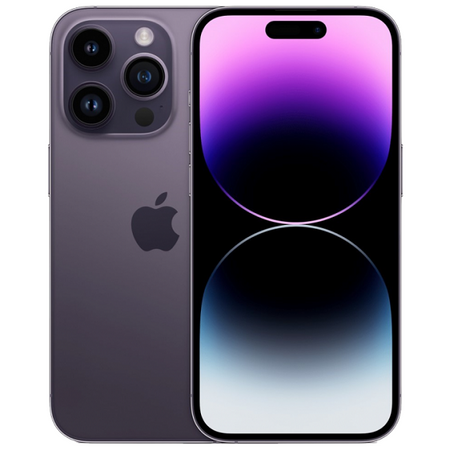 мобильный телефон apple iphone 14 pro 512gb dual: nano sim + esim deep purple (темно-фиолетовый) новый
