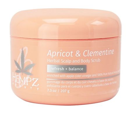 hempz apricot & clementine herbal scalp and body scrub