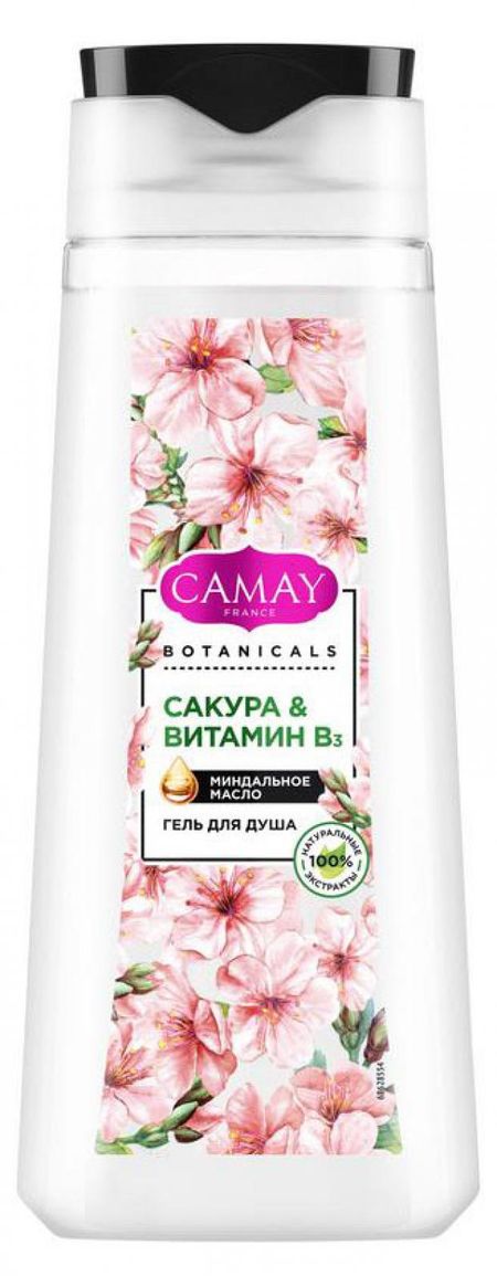гель для душа camay botanicals японская сакура без парабенов