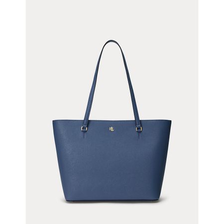 сумка-шоппер из кожи karly единый размер синий