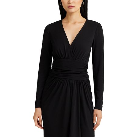 платье с v-образным вырезом ruthmay с длинными рукавами 44 черный
