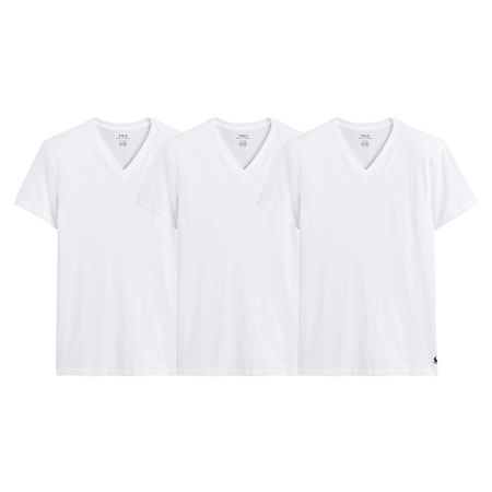 комплект из трех футболок с v-образным вырезом xxl белый