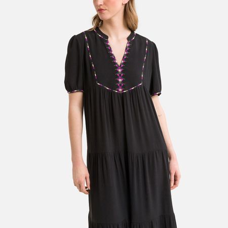 платье объемное с короткими рукавами tisolde 1(s) черный