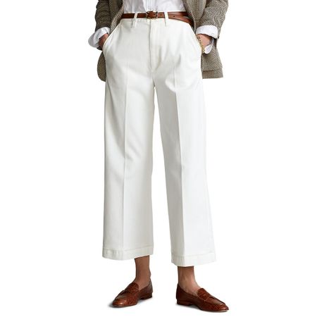 брюки широкие укороченные 40 (fr) - 46 (rus) белый