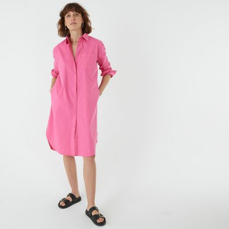 платье-рубашка длинные рукава xxl розовый
