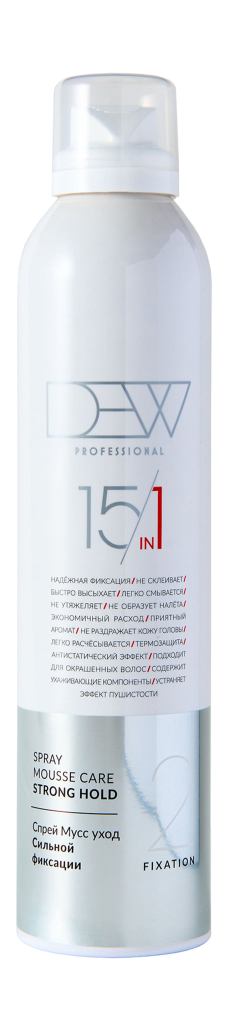 dew professional 15 in 1 strong hold mousse care spray fixation 2