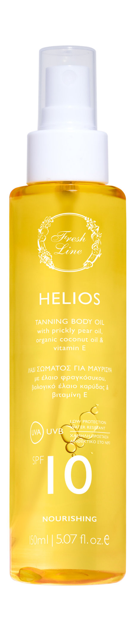 fresh line helios tanning body oil spf 10
