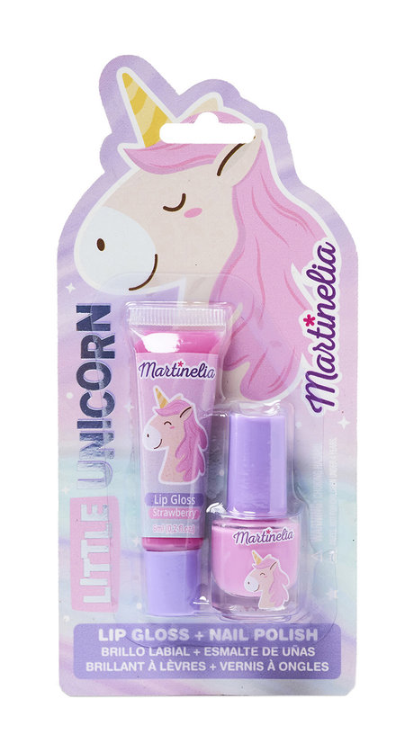 martinelia little unicorn lip gloss + nail polish