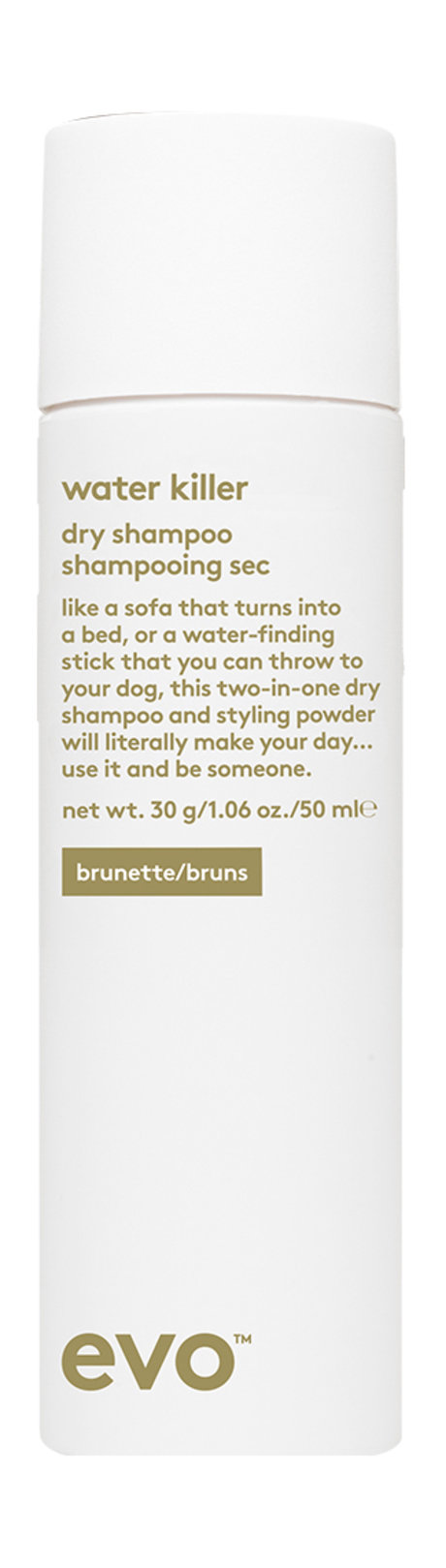 evo water killer dry shampoo brunette travel size