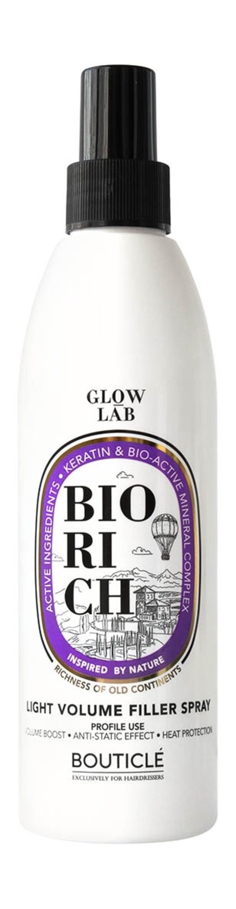 bouticle glow lab biorich light anti-static volume spray