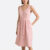 Платье на пуговицах расклешенное на бретелях 0(XS) розовый